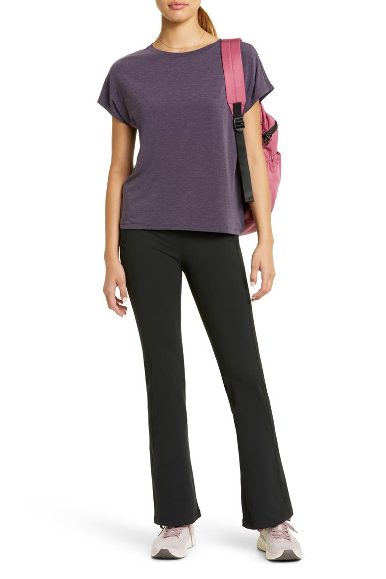 Studio Twist Back T-Shirt, Alternate, color, PURPLE NEBULA