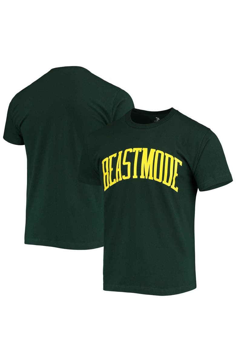 Beast Mode Men's Hunter Green Beast Mode Collegiate Wordmark T-Shirt, Main, color, 