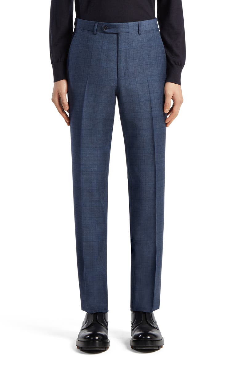 ZEGNA Trofeo Windowpane Plaid Wool Suit, Alternate, color, Blue