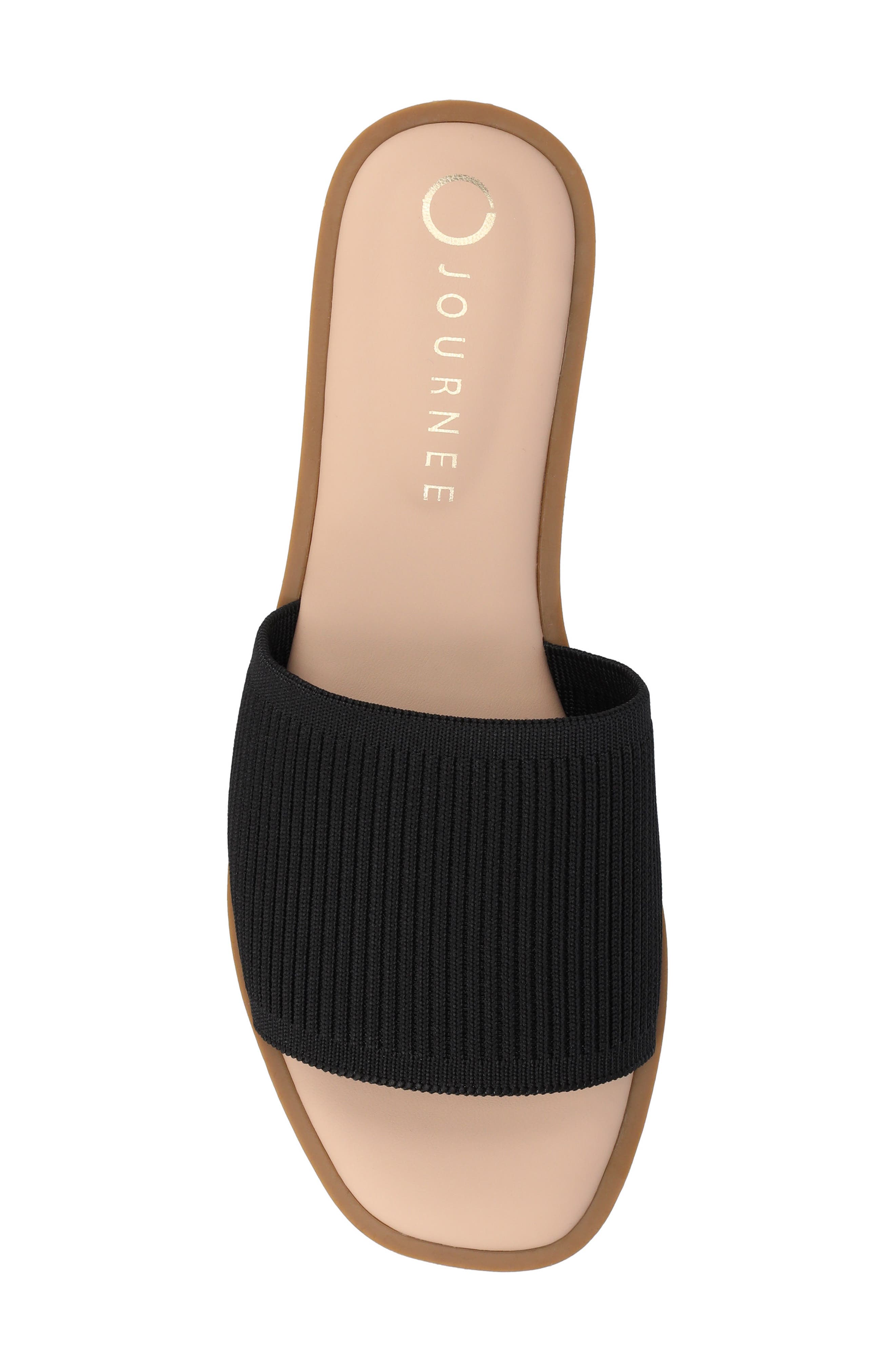Journee Collection Prisilla Slide Sandal, Alternate, color, Black