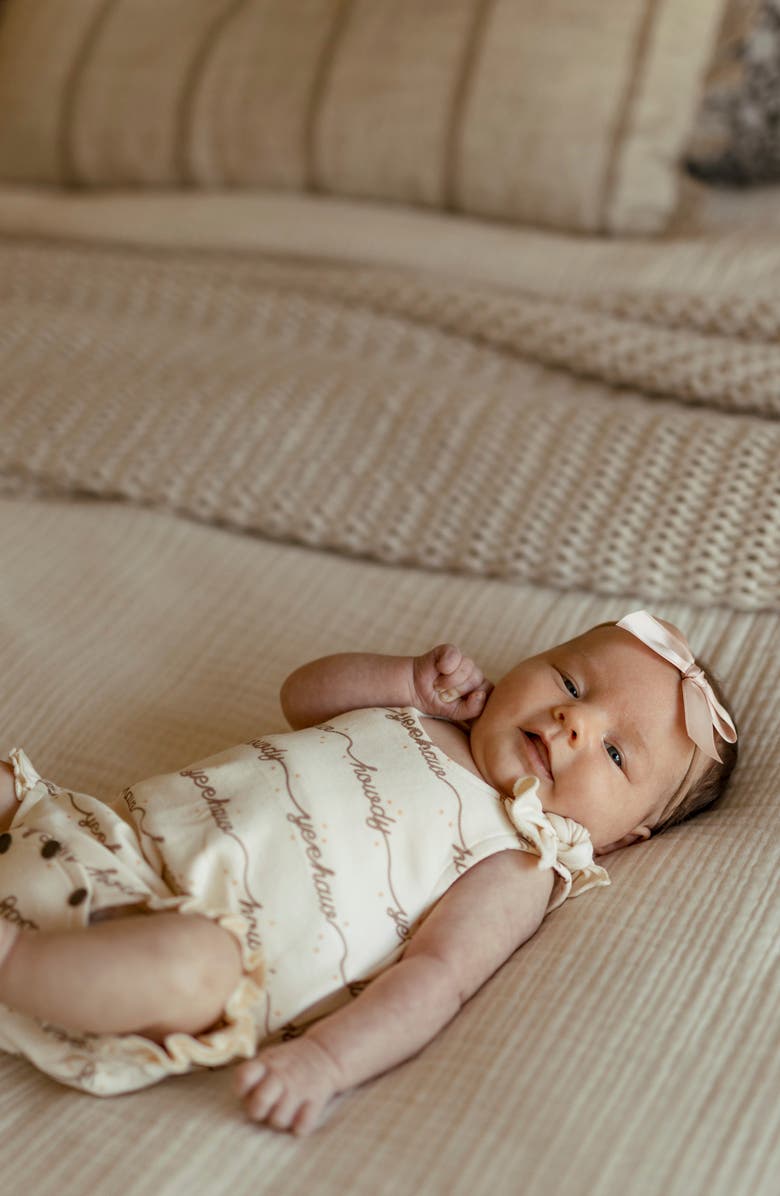 L'ovedbaby Bow Tie Organic Cotton Bodysuit, Alternate, color,