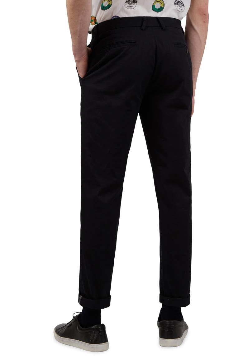 Signature Slim Fit Stretch Cotton Chinos, Alternate, color, BLACK