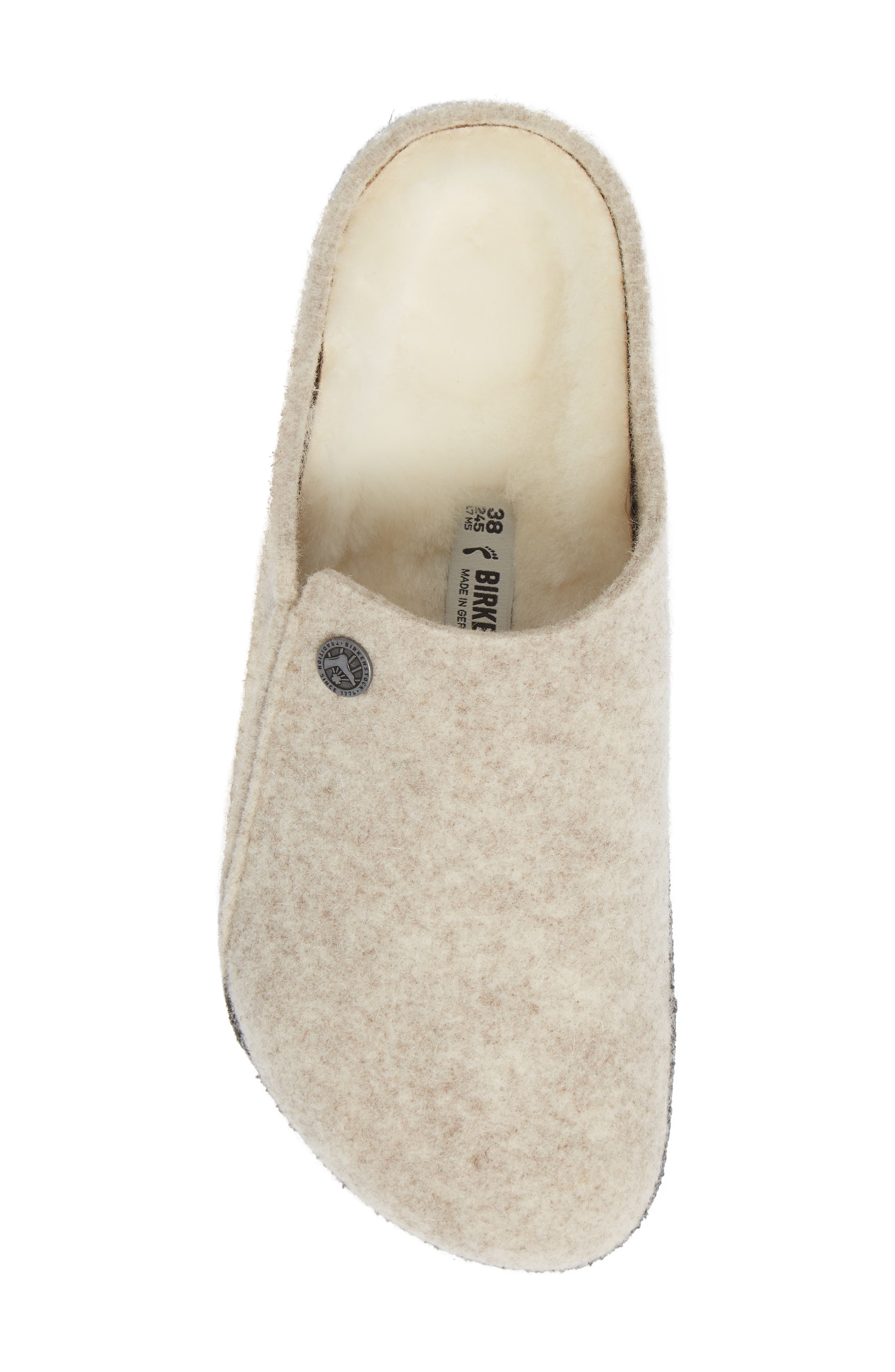 Zermatt Genuine Shearling Lined Slipper, Alternate, color, EGGNOG/ NATURAL