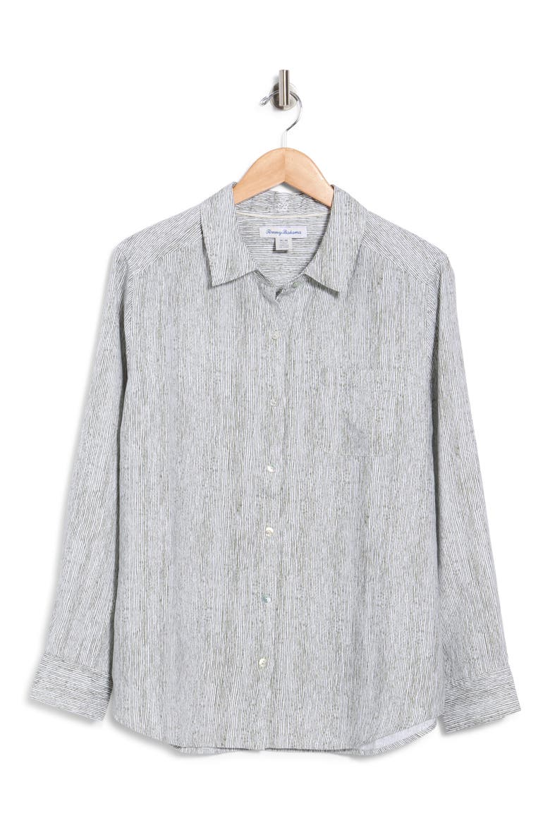 Shimmering Bay Relaxed Long Sleeve Shirt, Main, color, ALOE