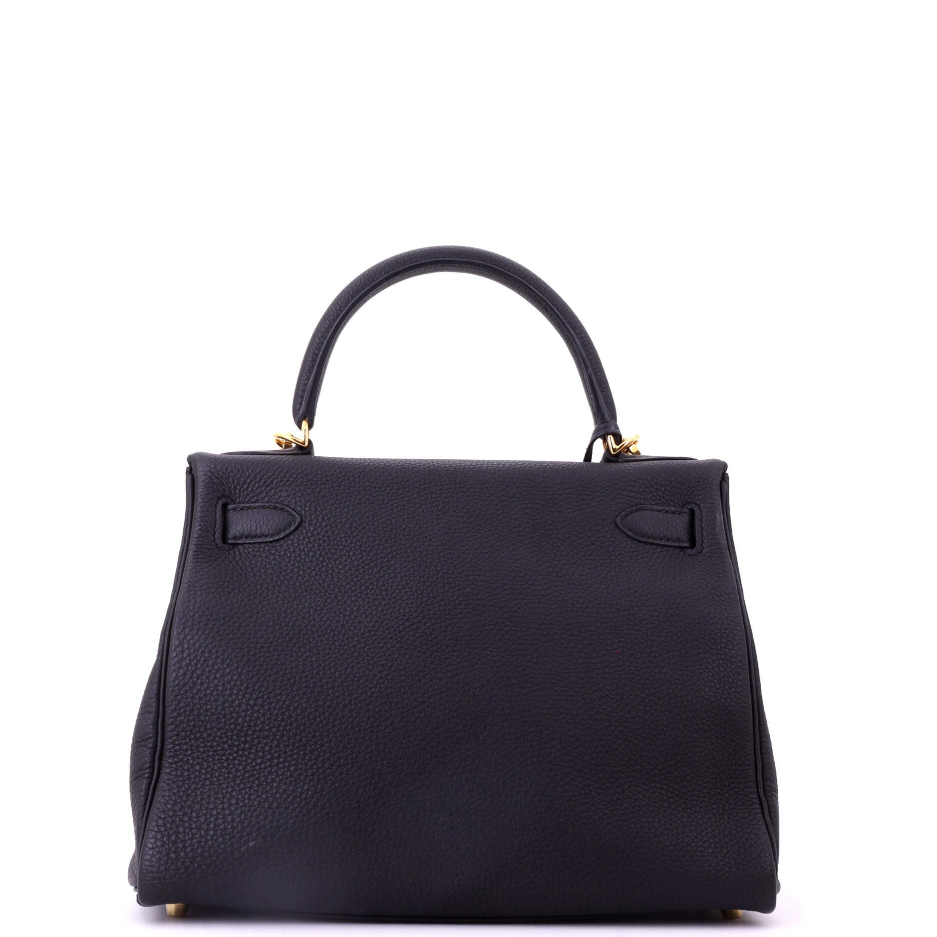 Pre-Owned Hermes Kelly Handbag Black Togo with Gold Hardware 28, Alternate, color, Noir