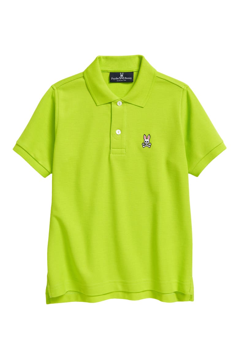 Kids' Solid Piqué Polo, Main, color, SOUR APPLE