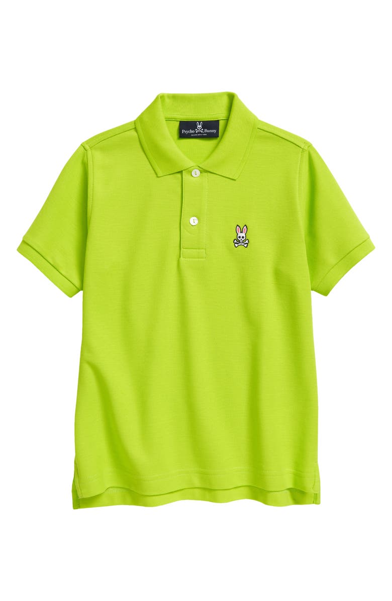 Psycho Bunny Kids' Solid Piqué Polo, Main, color,