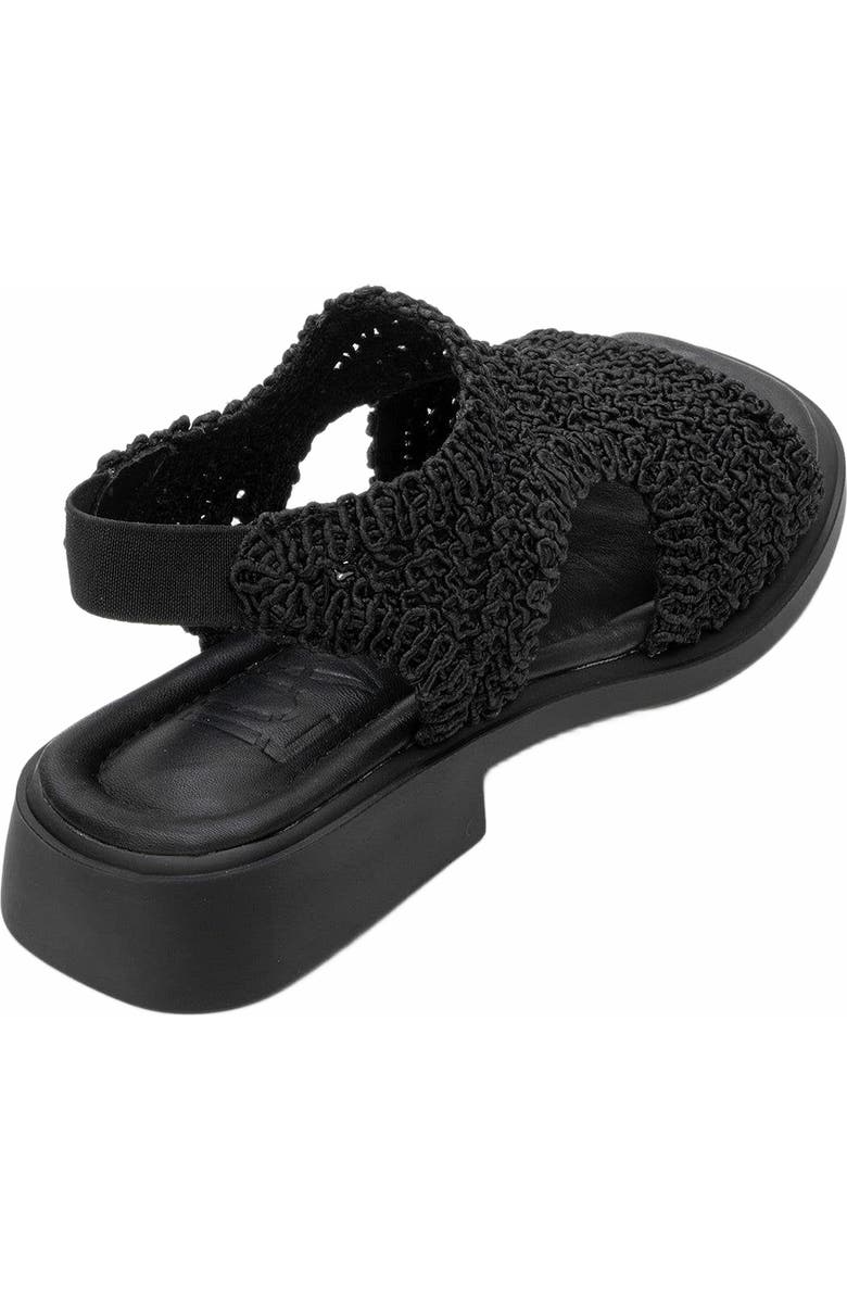 Forever & Always Shoes Weave Leather Woven Sandal, Alternate, color, Black Leather