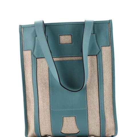 Petit H Bell Tote Toile and Leather PM