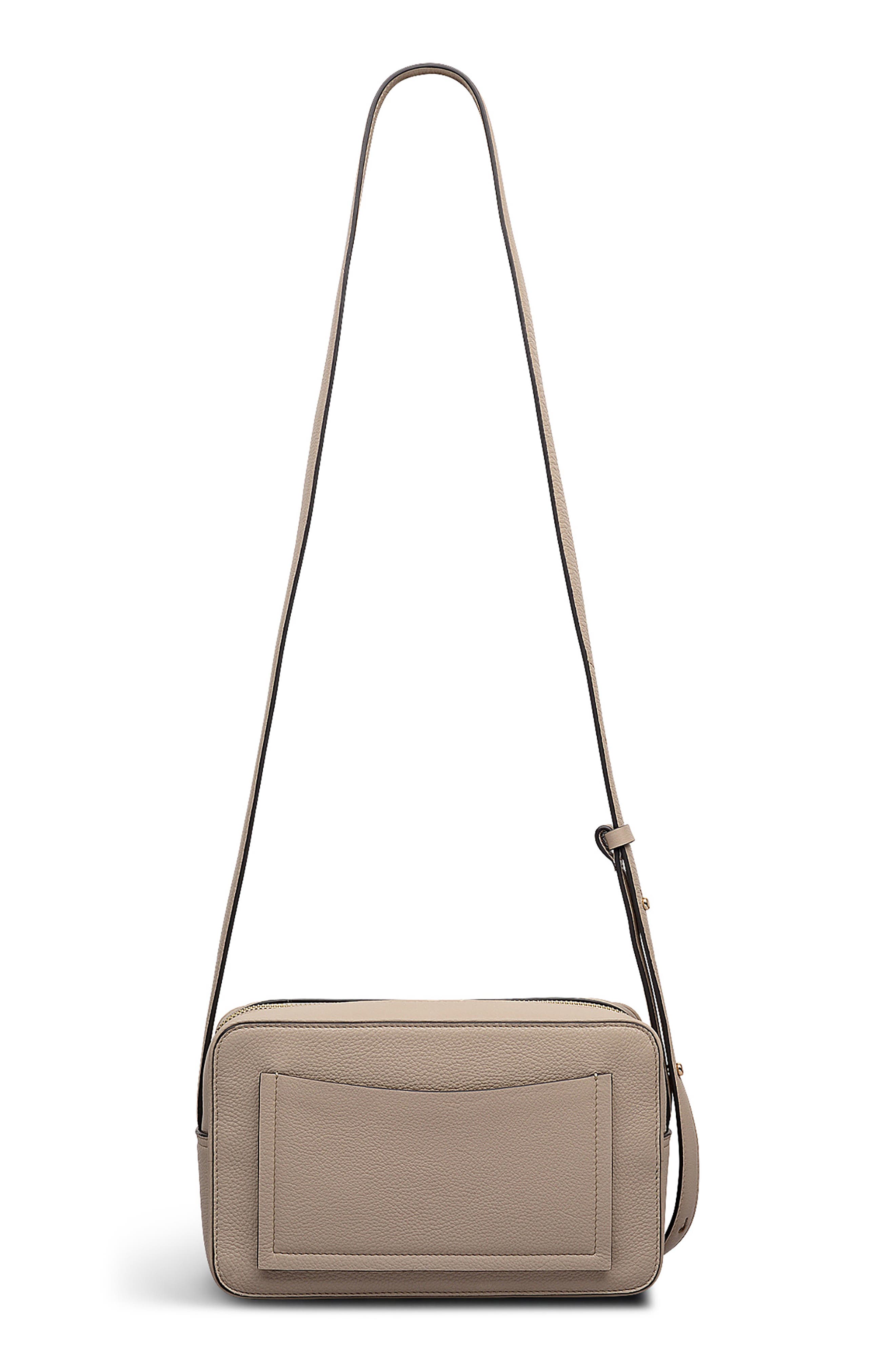 Radley Small Duchess Croc Embossed Leather Crossbody Bag, Alternate, color, Porcini