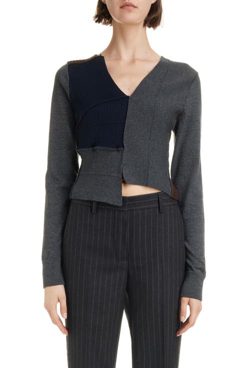 Tessa Pieced Colorblock Merino Wool Sweater