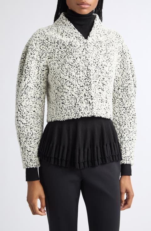 Mila Short Bouclé Tweed Jacket