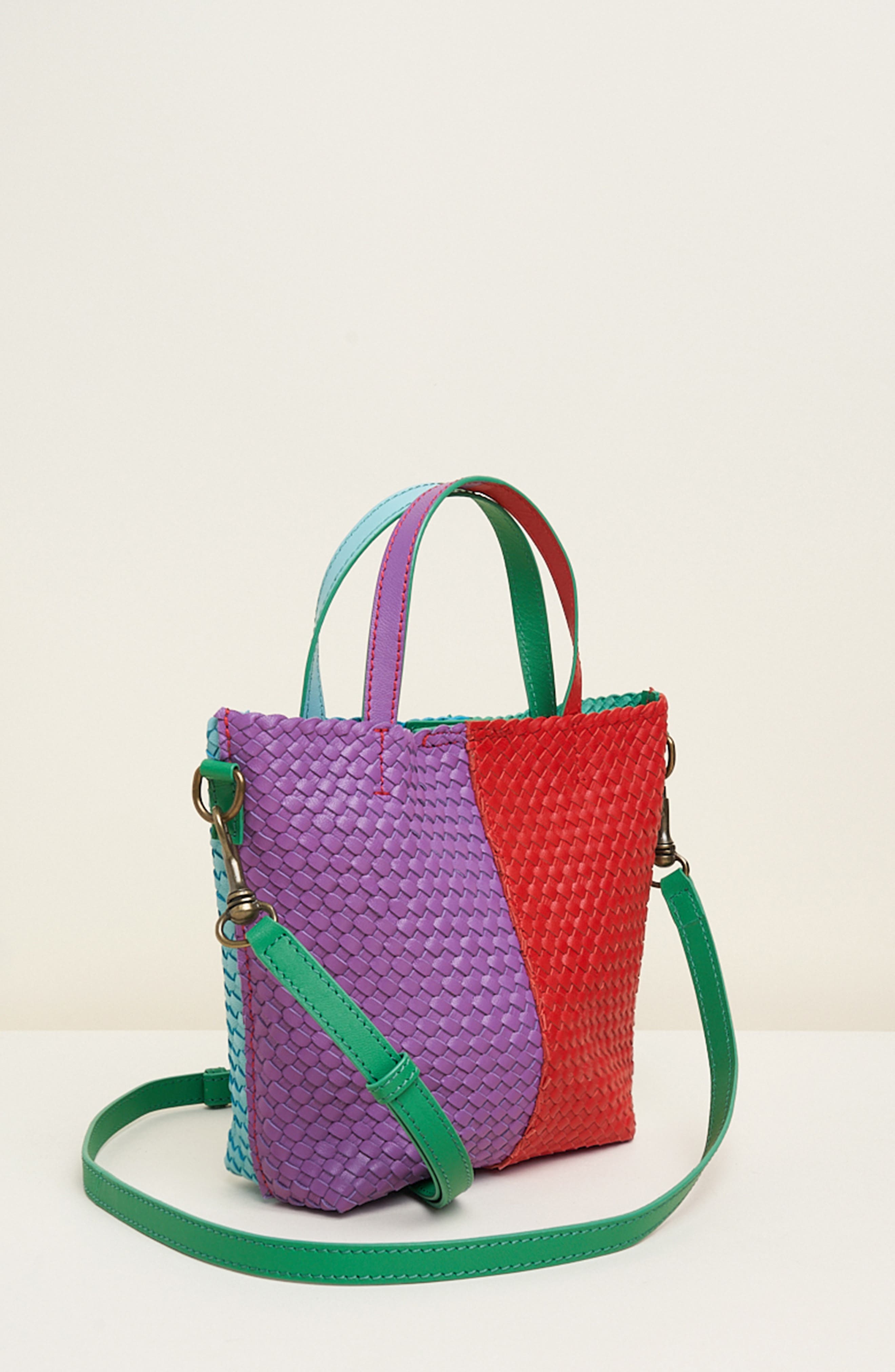 Charlotte Stone Paulette Multicolor Woven Crossbody Bag, Alternate, color, Tropical