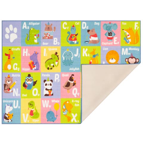 Educational Rug ABC Alphabet Animal, 5x7
 Playmat