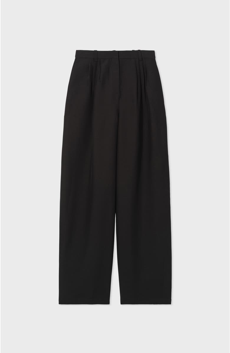 CO Pleated Barrel Trouser in Melange Suiting, Alternate, color, 