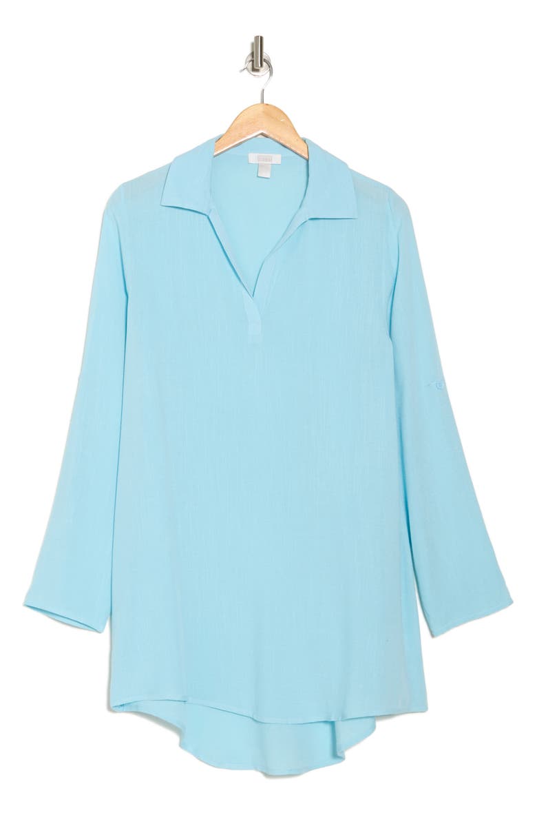 NORDSTROM RACK Everyday Flowy Cover-Up Tunic, Alternate, color, Blue Aqua