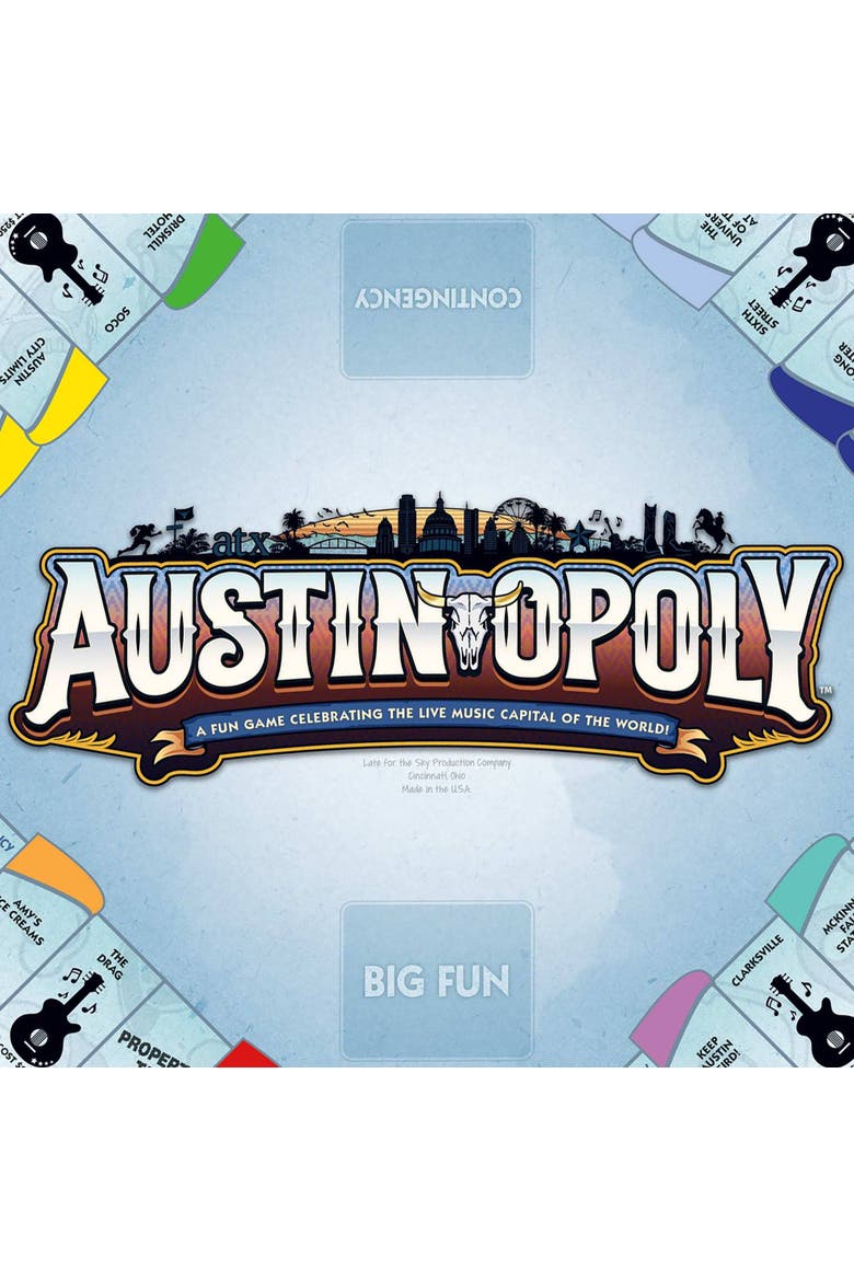 Austin Opoly Board Game, Alternate, color, Multicolored