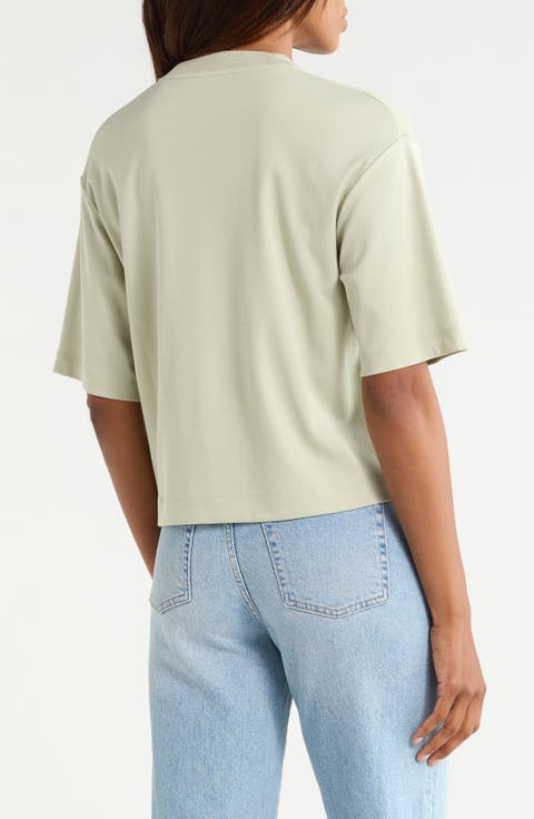 Wide Sleeve Crop T-Shirt