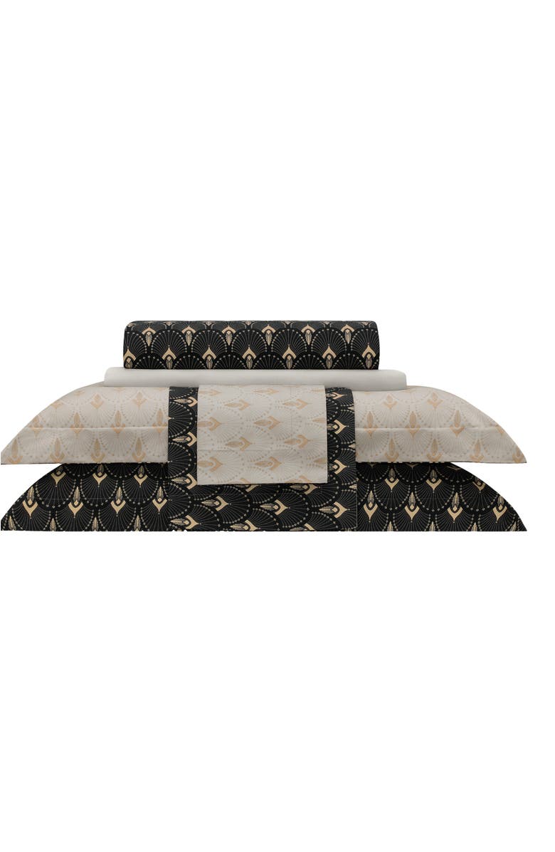Togas Ladnier Duvet Cover, Main, color, Black