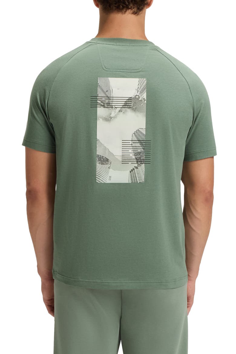 Stripe Zone Stretch Cotton Blend Graphic T-Shirt, Alternate, color, OPEN GREEN