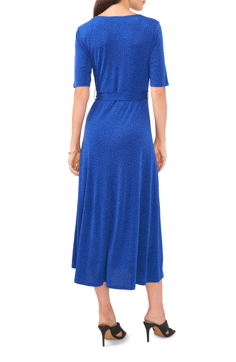 Chaus V-Neck Tie Waist Maxi Dress, Alternate, color, Cobalt Vault
