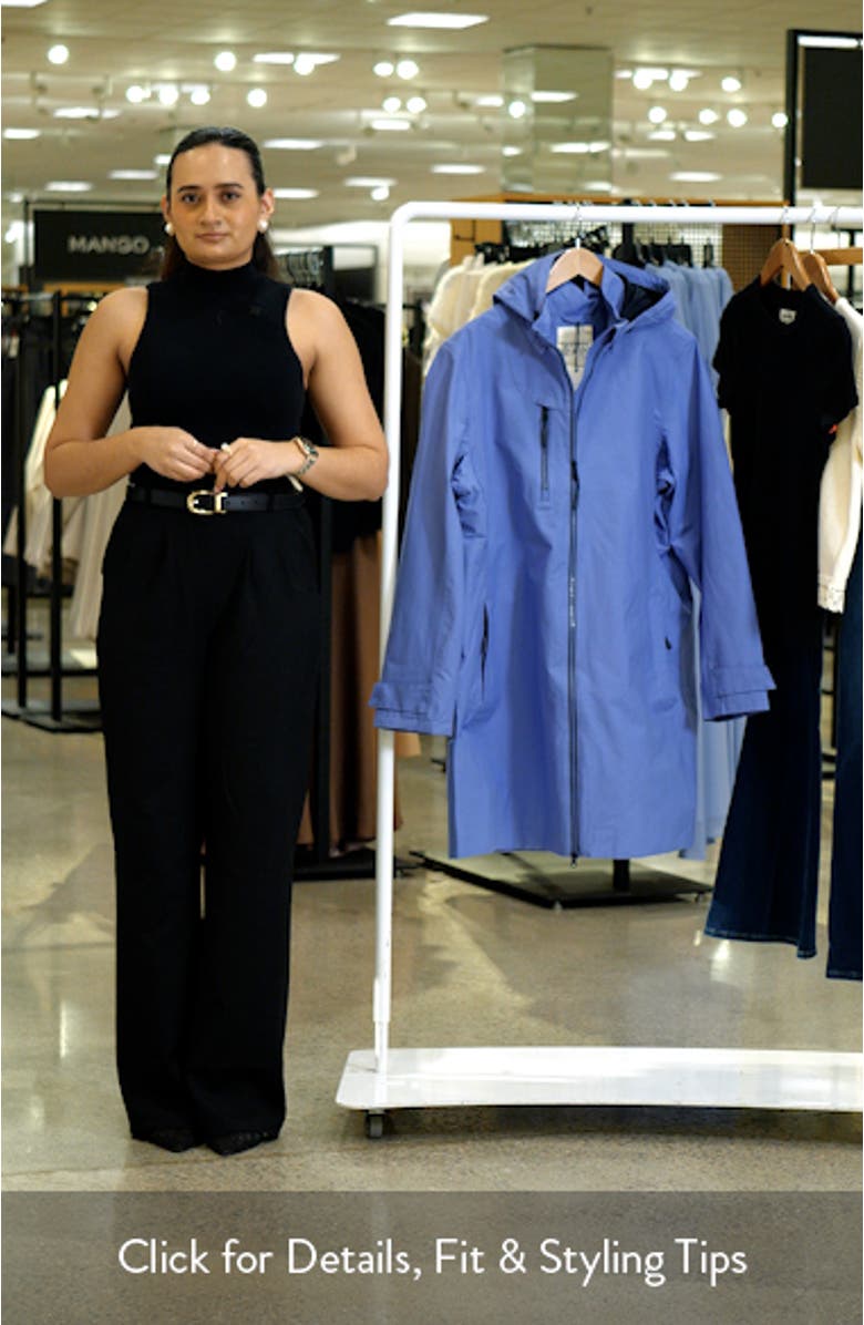 Coverack Waterproof Organic Cotton Blend Raincoat with Removable Hood, sales video thumbnail