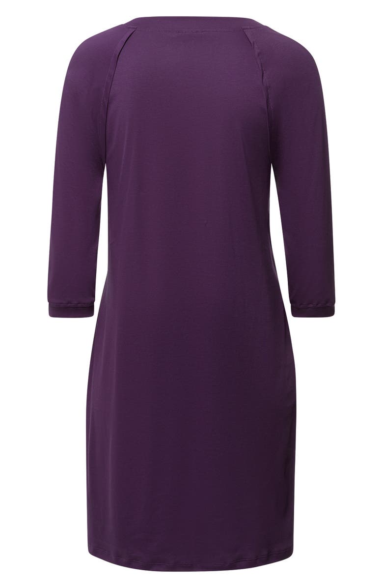 Hanro Pure Essence Nightgown, Alternate, color, Amethyst