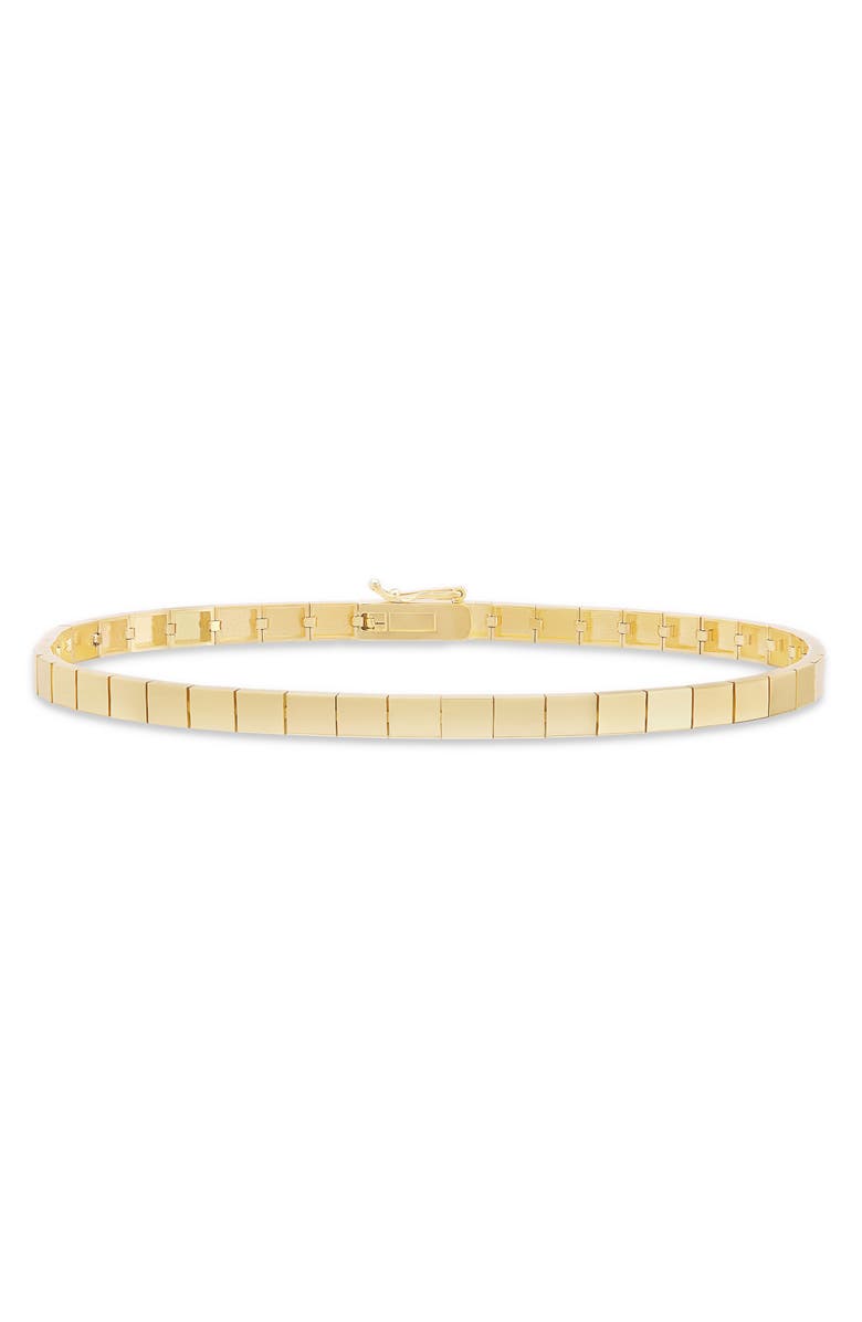 LANA Thin Flash 14K Gold Tile Bracelet, Main, color, Yellow
