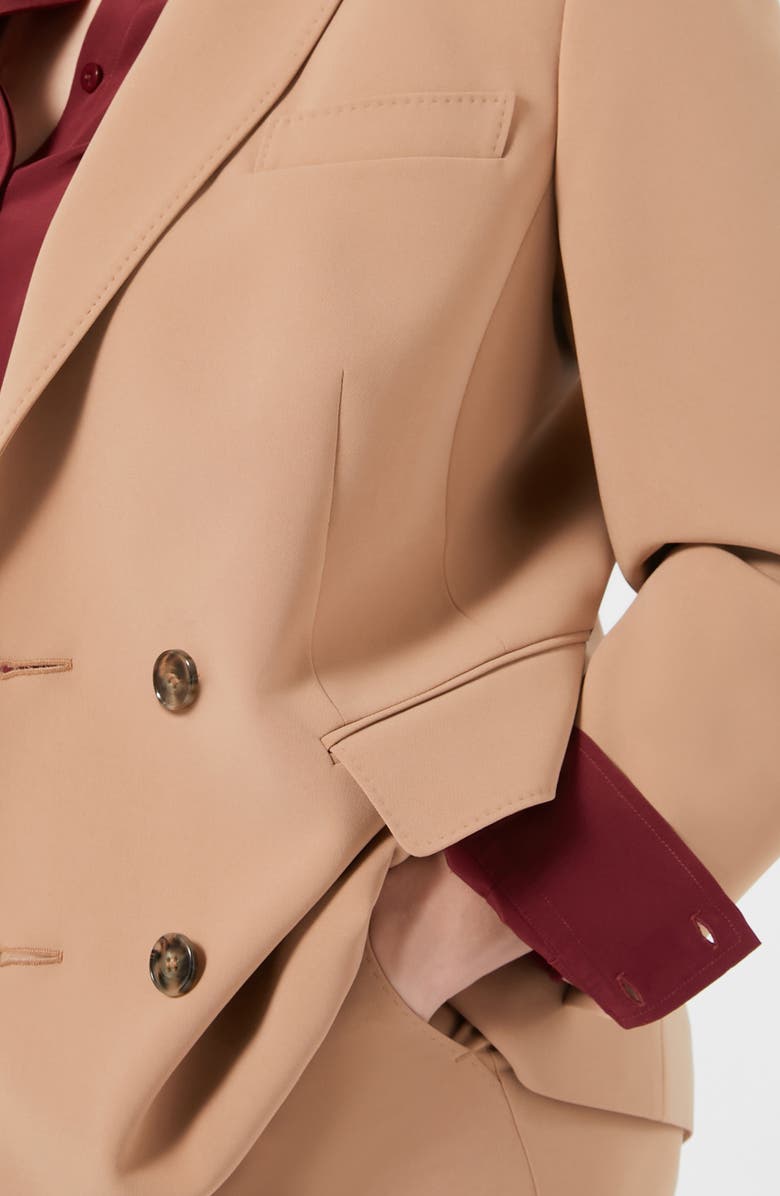 Marina Rinaldi Fox Double Breasted Jacket, Alternate, color, Camel