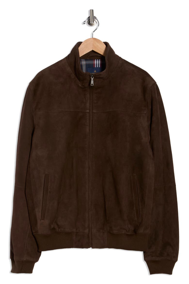 Brooks Brothers Suede Zip Up Jacket (Men) | Nordstromrack