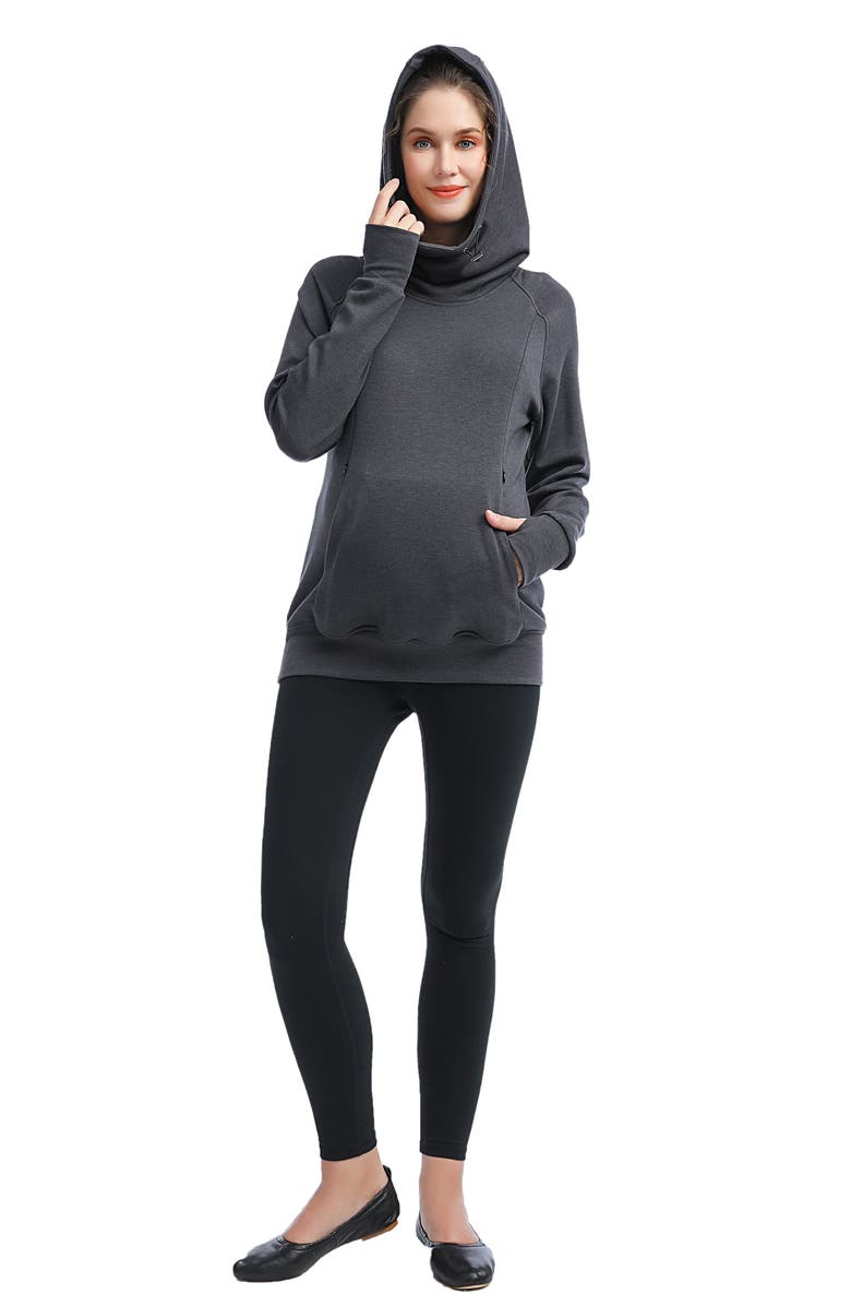 Kimi and Kai Posie Active Maternity/Nursing Hoodie, Alternate, color, 