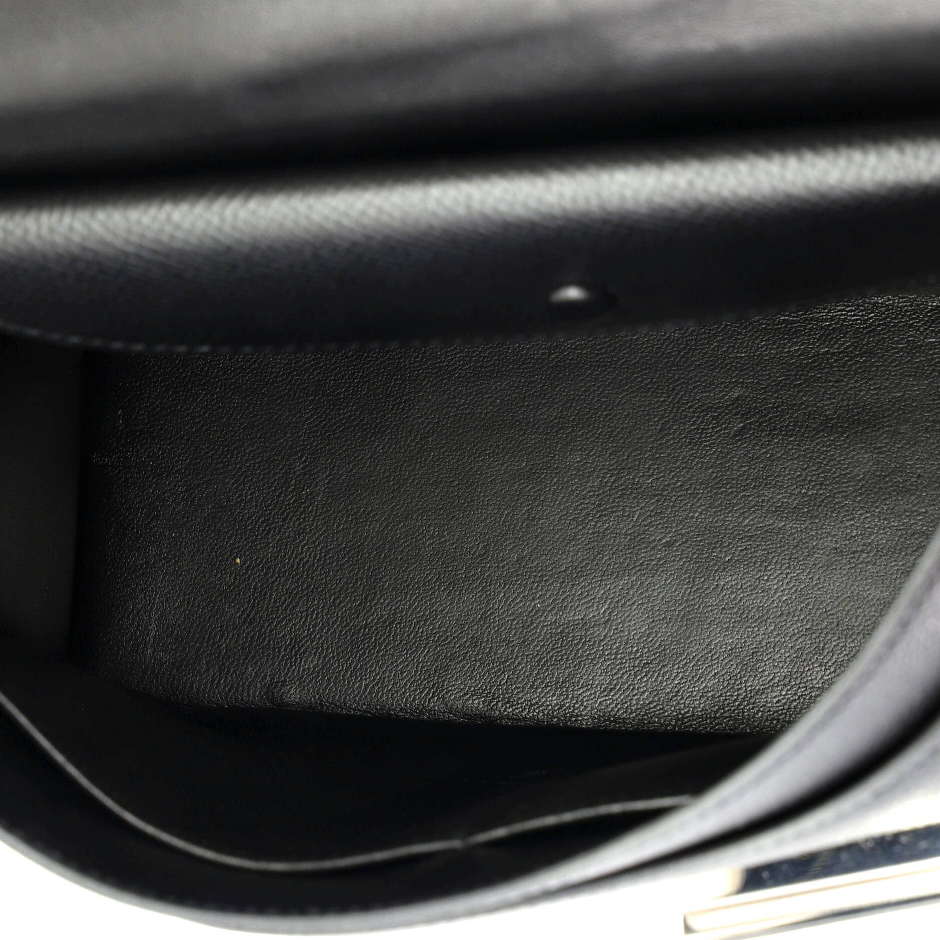 Pre-Owned Hermes Verrou Bag Epsom and Canvas 23, Alternate, color, Noir