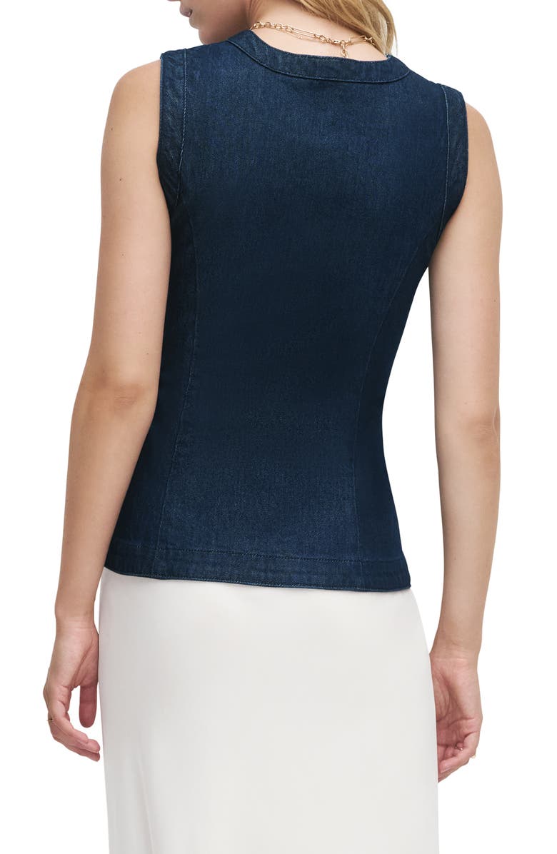 Favorite Daughter The Clocking In Denim Vest, Alternate, color, Pepper