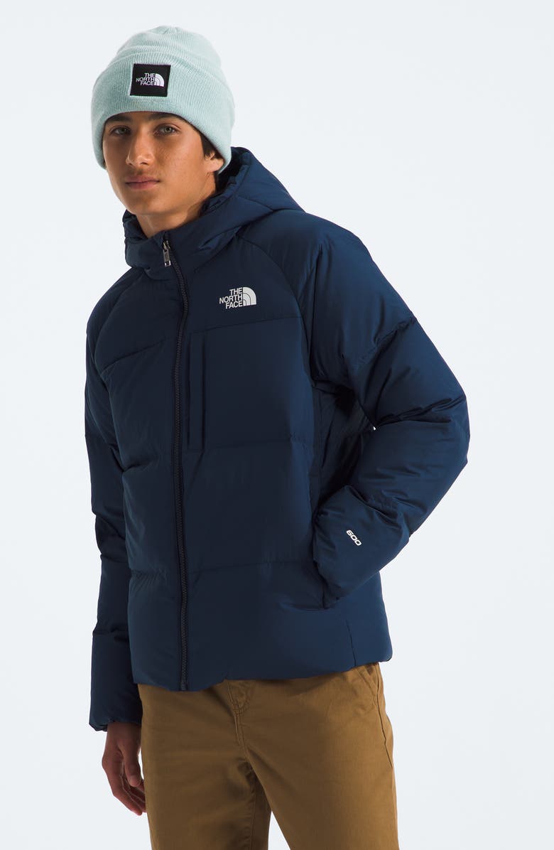 The North Face Kids' North 600-Fill-Power Down Hooded Jacket, Alternate, color, Summit Navy