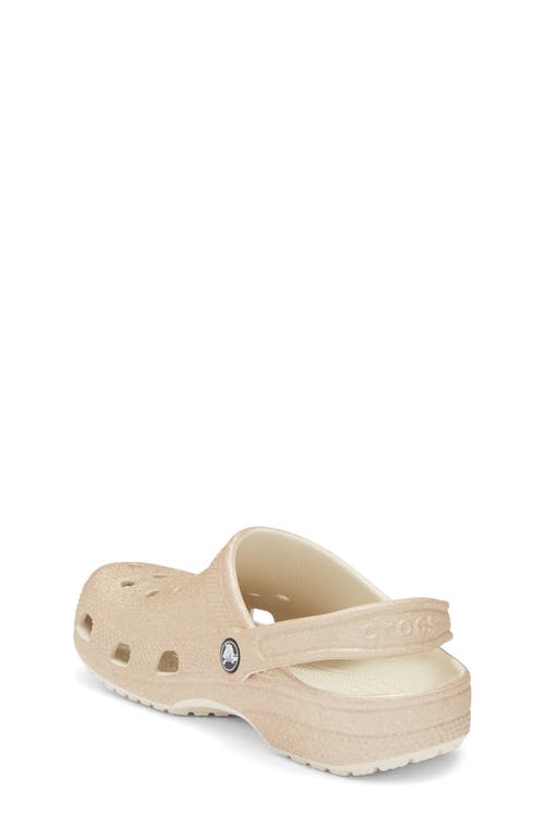 Crocs Kids' Classic Glitter Clog In Neutral