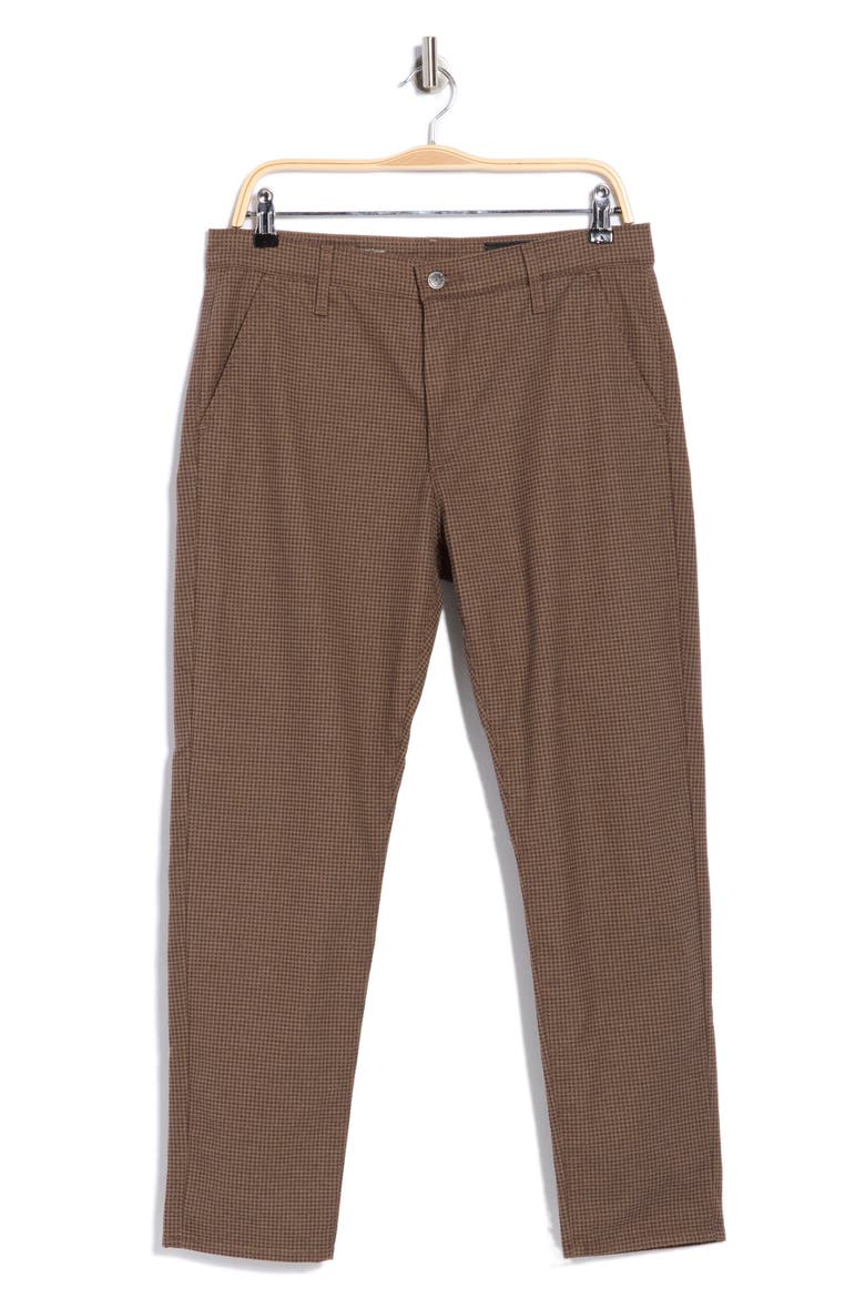 Caden Gingham Tapered Casual Pants, Alternate, color, PIXIE GINGHAM TAUPE MULTI