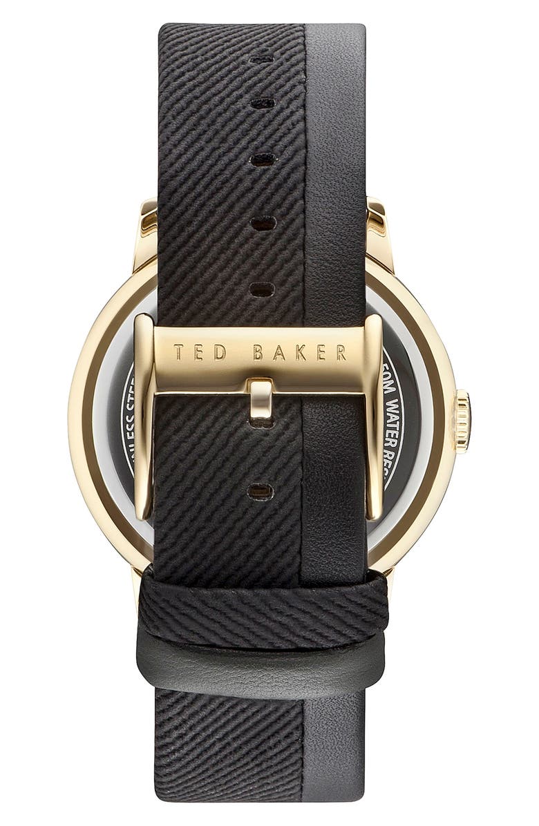 Ted Baker London Daniel Mixed Media Strap Watch, 42mm, Alternate, color, 