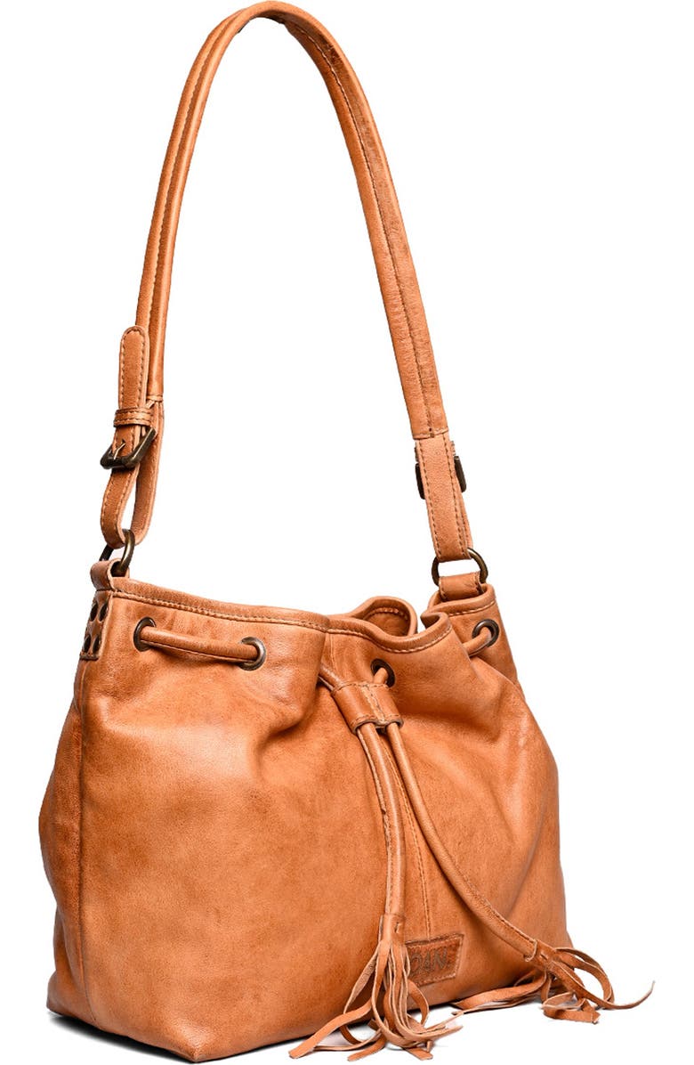 ROAN Zone Bucket Bag, Alternate, color, Cognac Napa