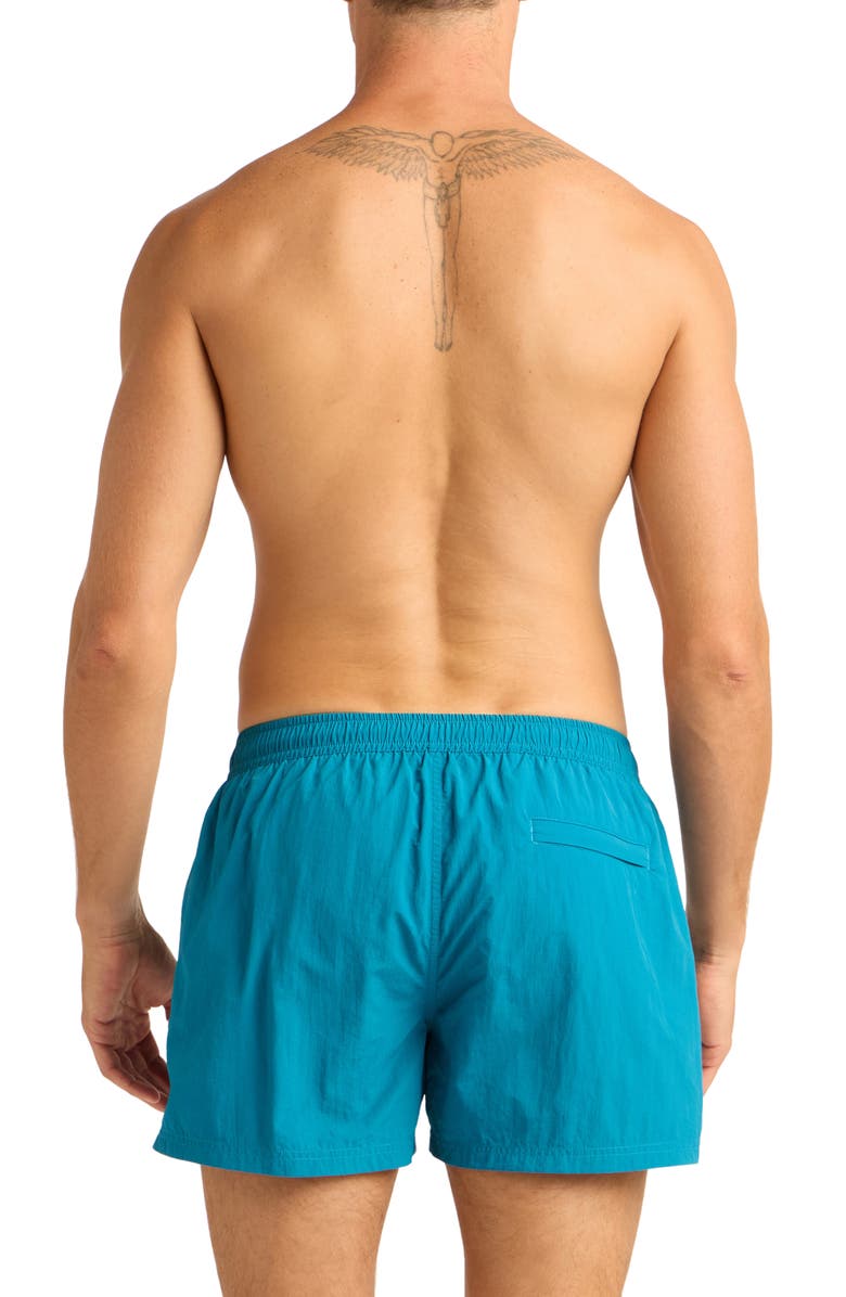 AUTO-REPLY<sup>™</sup> Sebastian Solid 4-Inch Nylon Swim Trunks, Alternate, color, Tidal Wave, Turqoise/Aqua