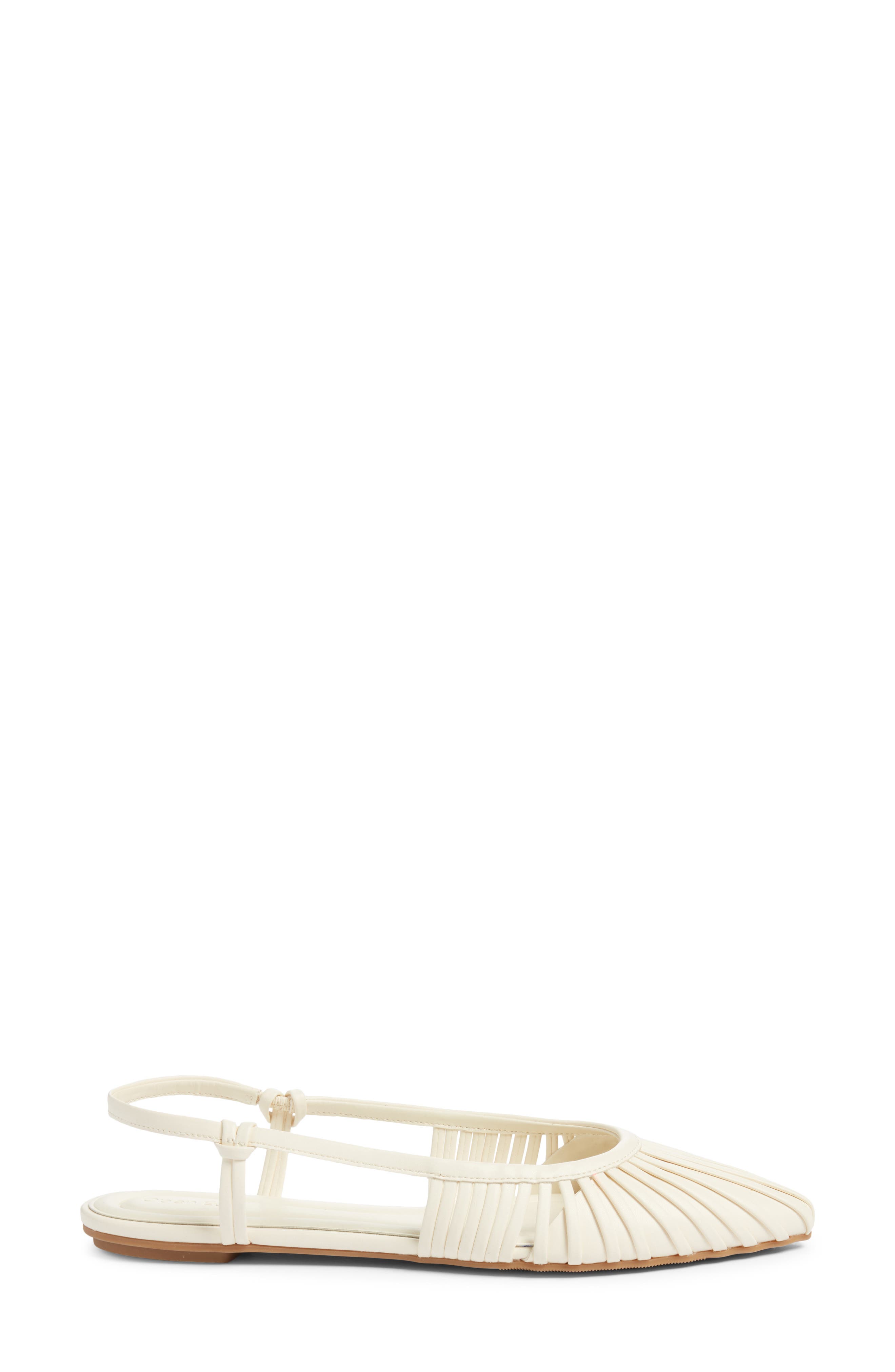 Kaira Woven Slingback Flat, Alternate, color, IVORY EGRET
