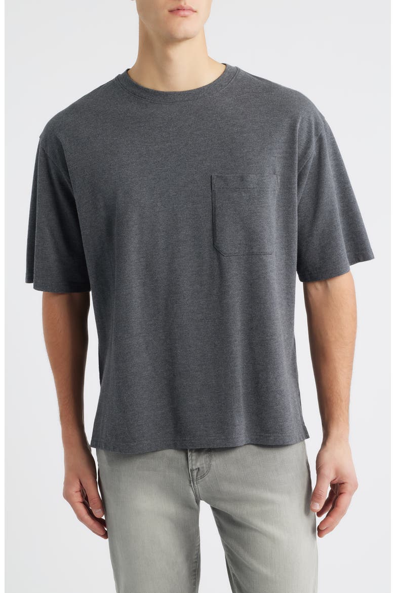 Relaxed-Fit Cotton T-Shirt, Main, color, GREY MELANGE