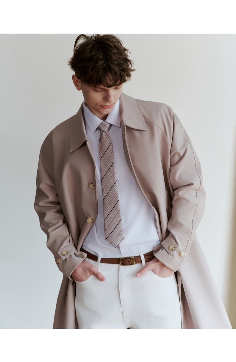 Knottery & Co Biscotti Striped Silk Jacquard Tie, Alternate, color, Sand