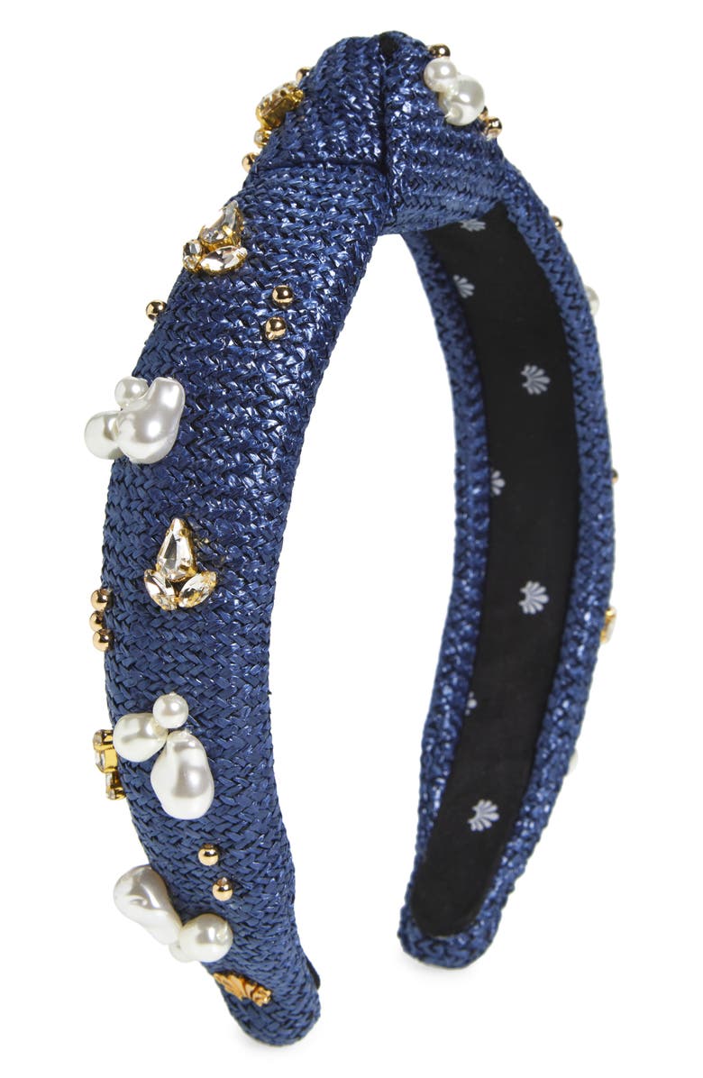 Lele Sadoughi Slim Knotted Woven Headband, Main, color, 