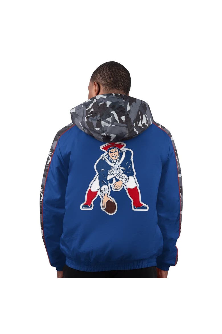 Men's Starter Navy New England Patriots Thursday Night Gridiron Full-Zip Hoodie Jacket, Alternate, color, Navy