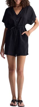 Reistor V neck Drawstring Romper
