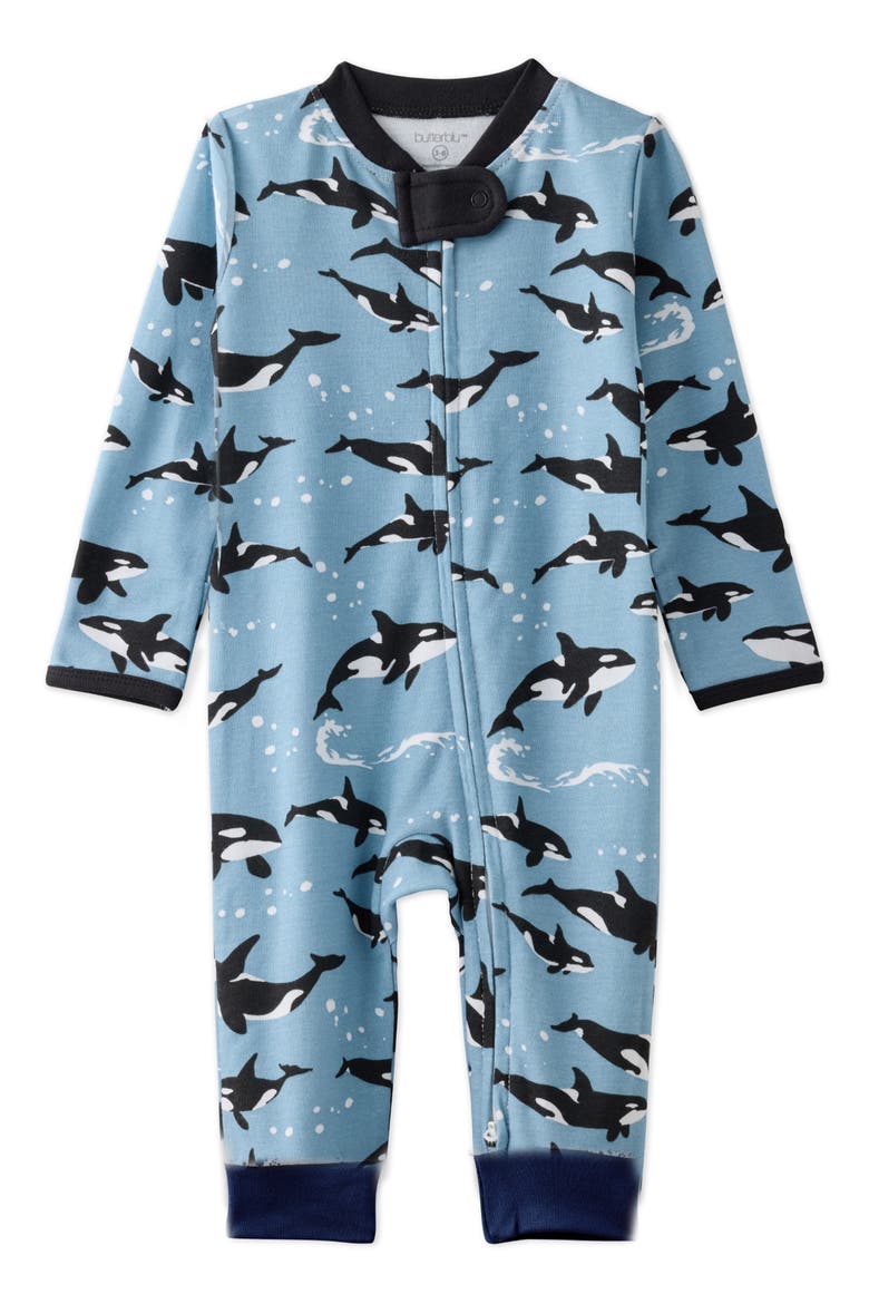 Shadow Footless Sleep & Play Organic Cotton Romper, Main, color, ORKIDS