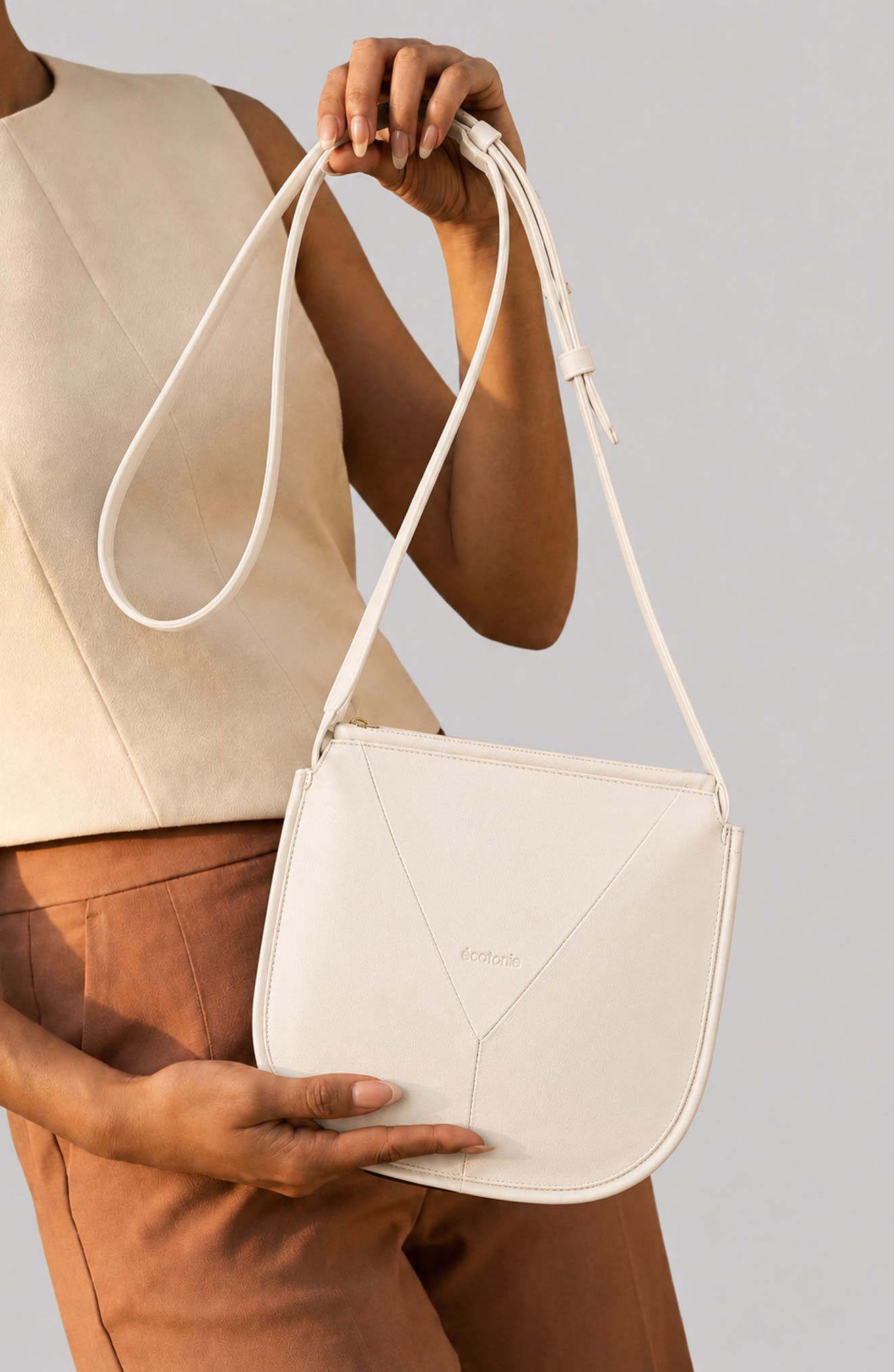 Sissy Leather Crossbody Bag, Alternate, color, WARM WHITE