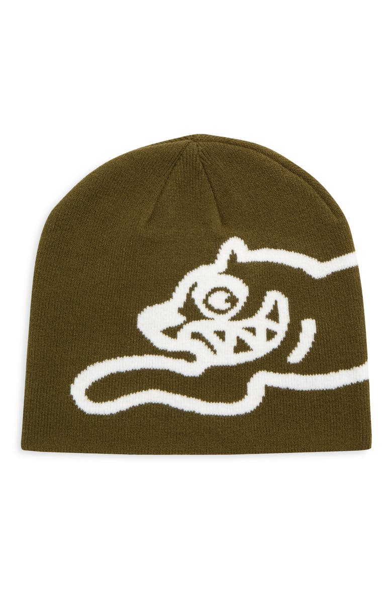 Running Dog Beanie, Main, color, BRONZE GREEN