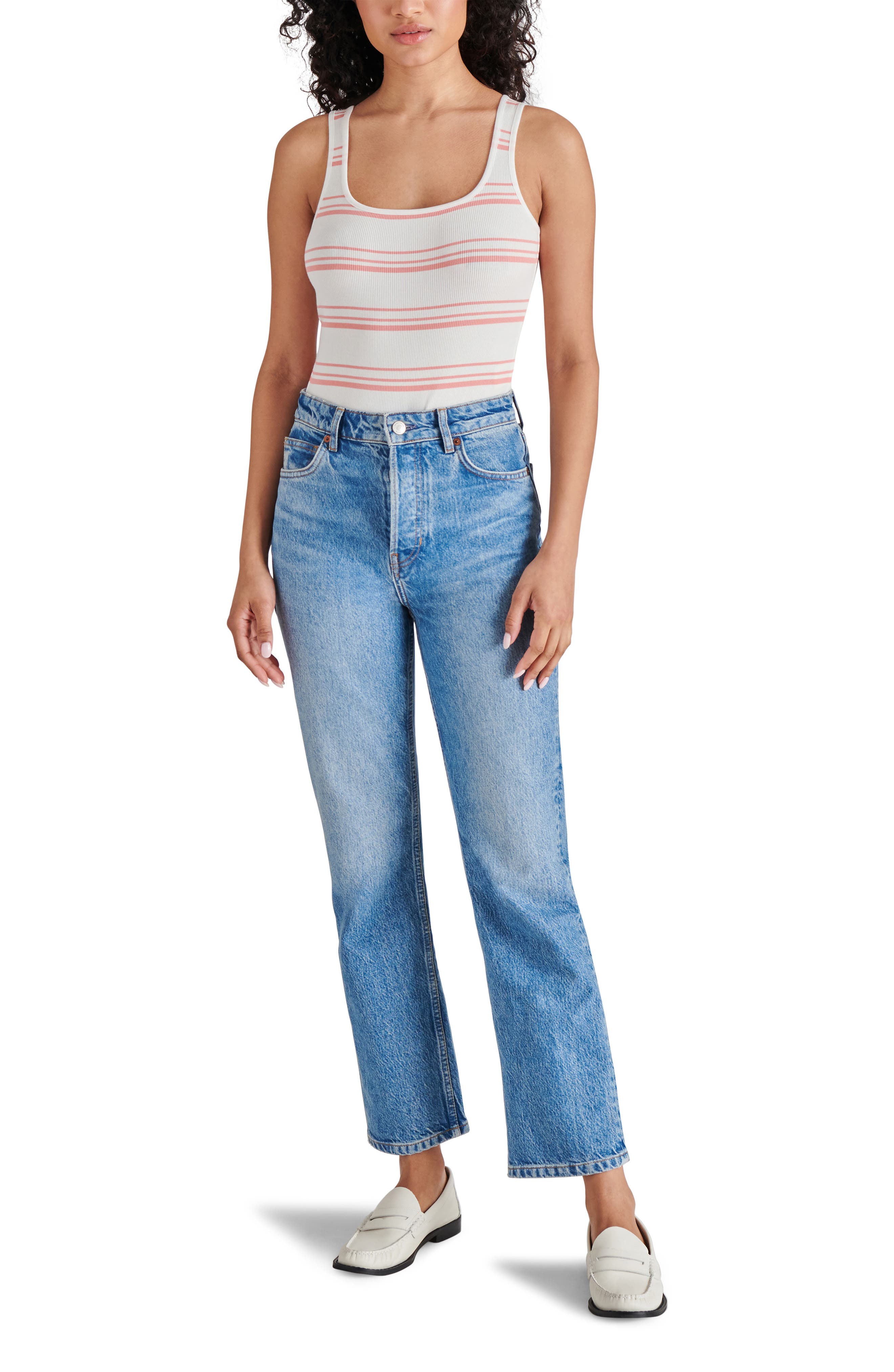 Steve Madden Stripe Rib Bodysuit (Women) | Nordstromrack