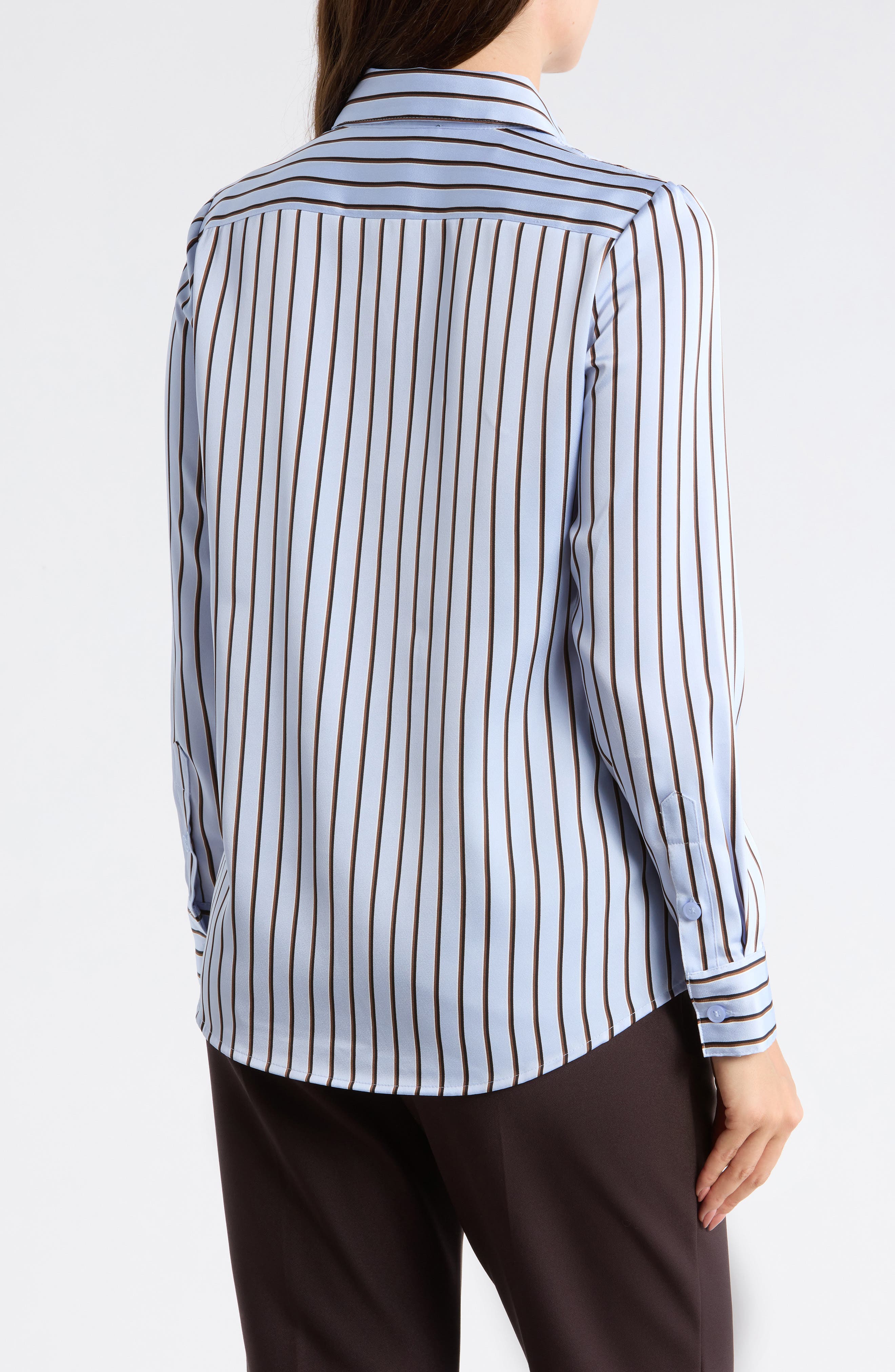 Lux Satin Button-Up Shirt - image 4